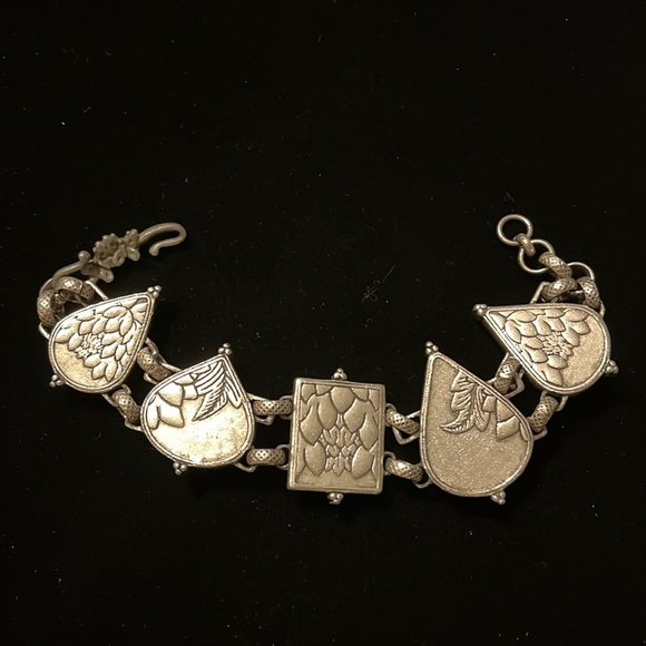 Turquoise & Silver Two Sided Necklace - Picture 5 of 16